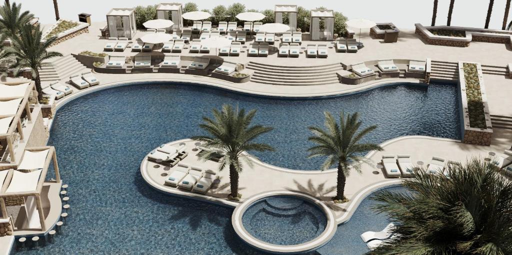 The First Collection Dubai Business Bay Hotel Exterior foto 3D rendering of the pool